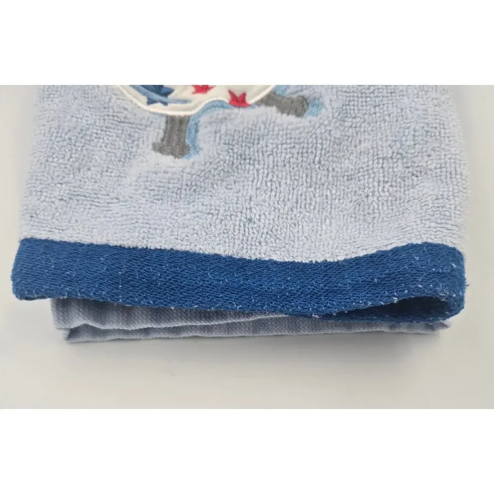 Summer Cat in Innertube Light Blue Hand Towel